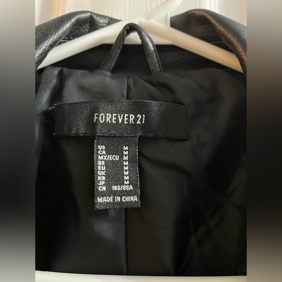 Faux leather biker jacket with belt - Picture 4 of 5